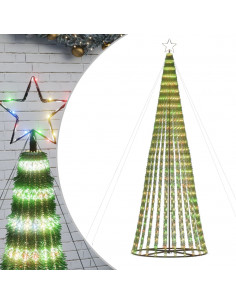 Illuminazione Albero di Natale a Cono 688LED Colorato 300cm 2