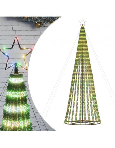 Illuminazione Albero di Natale a Cono 688LED Colorato 300cm