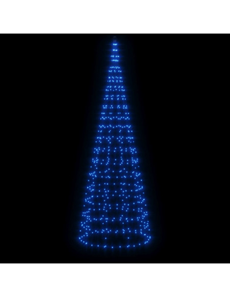 Illuminazione Albero di Natale su Pennone 550LED Blu 300cm