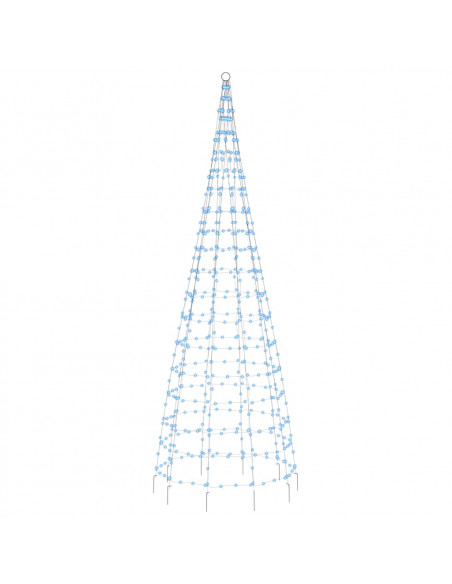 Illuminazione Albero di Natale su Pennone 550LED Blu 300cm