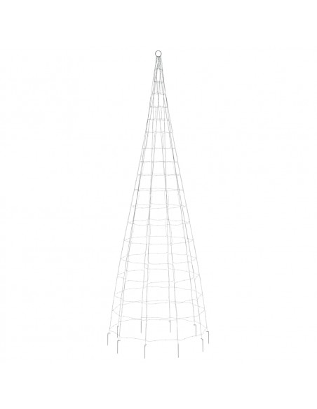 Illuminazione Albero di Natale su Pennone 550LED Blu 300cm