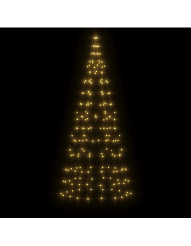 Luce Albero di Natale su Pennone 200LED Bianco Caldo 180cm