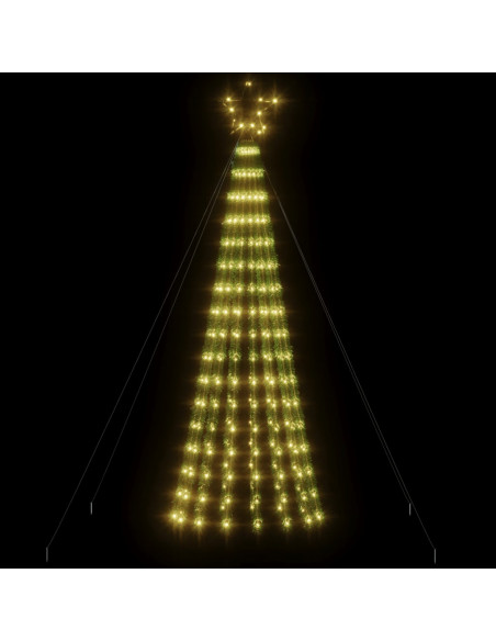 Illuminazione Albero di Natale a Cono 275LED Bianco Caldo 180cm