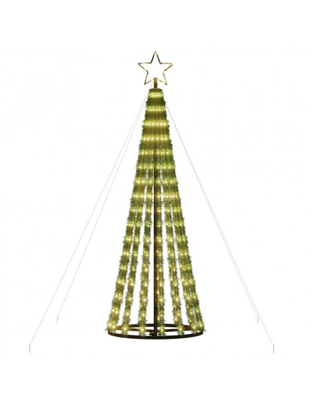 Illuminazione Albero di Natale a Cono 275LED Bianco Caldo 180cm