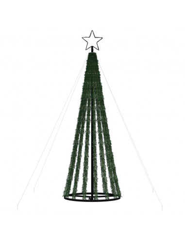 Illuminazione Albero di Natale a Cono 275LED Bianco Caldo 180cm