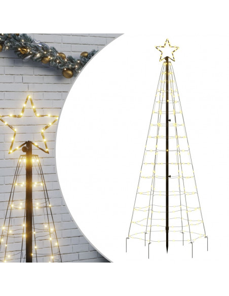 Illuminazione Albero Natale Picchetti 220LED Bianco Caldo 180cm