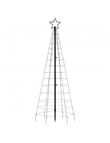 Illuminazione Albero Natale Picchetti 220LED Bianco Caldo 180cm