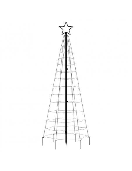 Illuminazione Albero Natale Picchetti 220LED Bianco Caldo 180cm