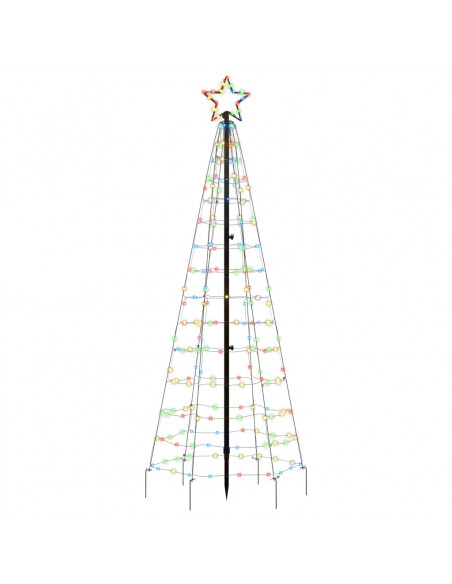 Illuminazione Albero di Natale Picchetti 220LED Colorato 180cm