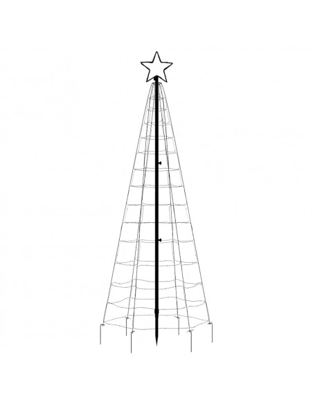 Albero di Natale a LED con Punte 220 LED Colorato 180 cm