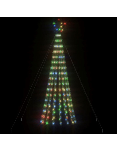 Illuminazione Albero di Natale a Cono 275LED Colorato 180cm