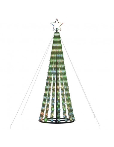 Illuminazione Albero di Natale a Cono 275LED Colorato 180cm