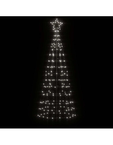 Luce Albero di Natale con Picchetti 220LED Bianco Freddo 180cm
