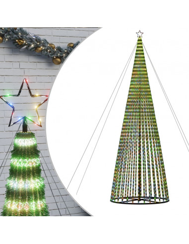 Illuminazione Albero di Natale a Cono 1544LED Colorato 500cm