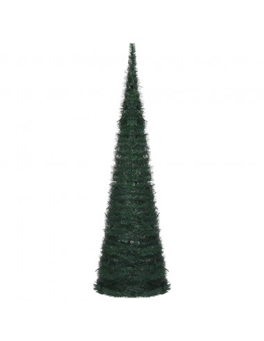 Albero di Natale Artificiale Apribile Preilluminato Verde 150cm