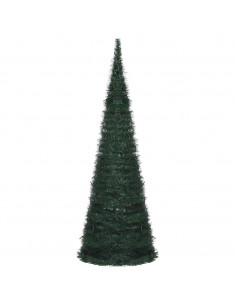 Albero di Natale Artificiale Apribile Preilluminato Verde 180cm 2