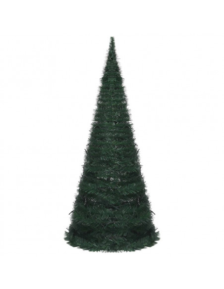 Albero di Natale Artificiale Apribile Preilluminato Verde 210cm