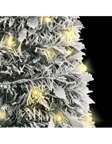Albero di Natale Artificiale Pop-up Neve Fioccata 150 LED 180cm