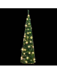 Albero di Natale Artificiale Pop-up con 50 LED Verde 120 cm 2