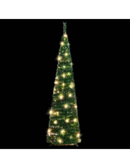 Albero di Natale Artificiale Pop-up con 50 LED Verde 120 cm