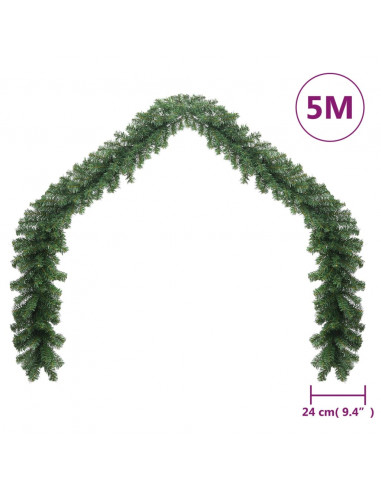 Ghirlanda di Natale in PVC 5 m