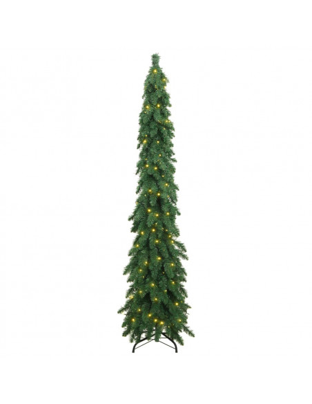 Albero di Natale Artificiale Preilluminato con 100 LED 180 cm