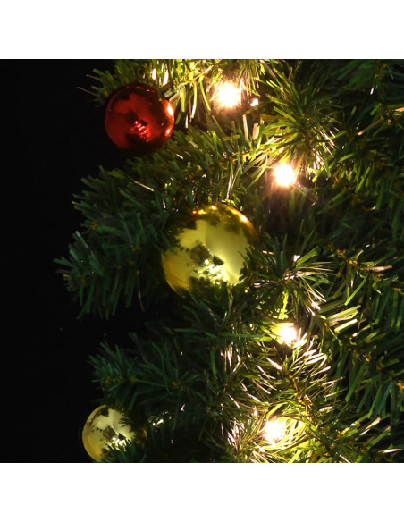 Ghirlanda di Natale Decorata con Palline e Luci a LED 20 m