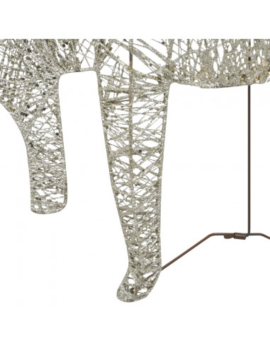 Renne e Slitta di Natale Decorazione per Esterni 60 LED Oro