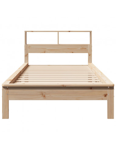 Giroletto con Libreria senza Materasso 75x190 cm in Legno Pino