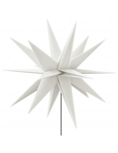 Luce di Natale con Picco Terra e LED Pieghevole Bianca 57 cm 2