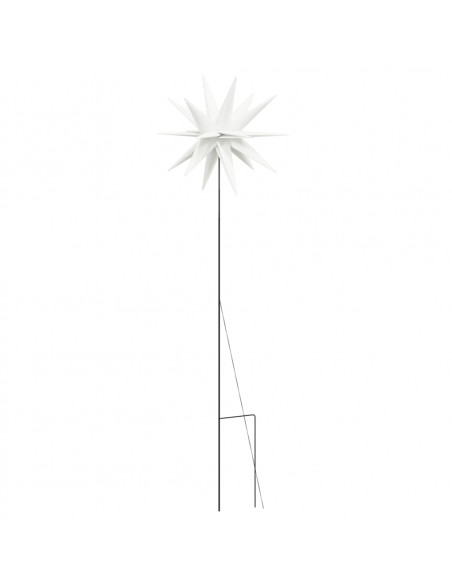 Luce di Natale con Picco Terra e LED Pieghevole Bianca 57 cm