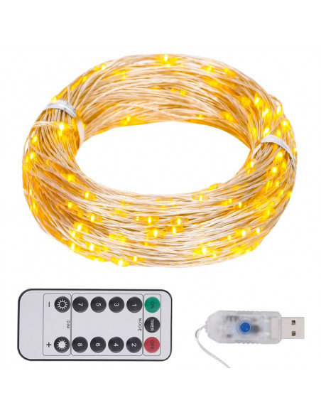 Stringa LED con 300 Luci LED Bianco Caldo 30 m PVC