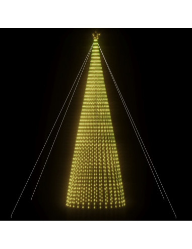 Illuminazione Albero Natale a Cono 1544LED Bianco Caldo 500cm