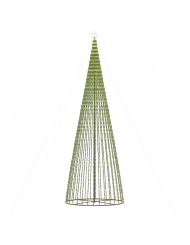 Illuminazione Albero Natale a Cono 1544LED Bianco Caldo 500cm