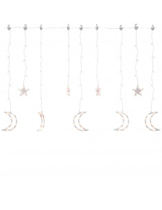 Luci Fatate Stella e Luna con Telecomando 345 LED Bianco Caldo 2
