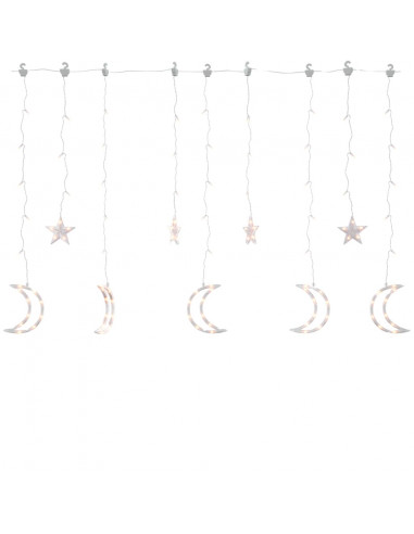 Luci Fatate Stella e Luna con Telecomando 345 LED Bianco Caldo