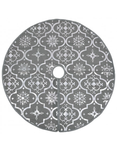 Gonna Albero Natale Raffinata con Calza Grigia in Tessuto 150cm