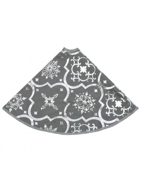 Gonna Albero Natale Raffinata con Calza Grigia in Tessuto 150cm