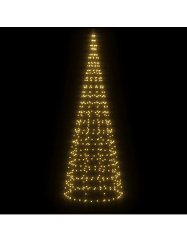 Luce Albero di Natale su Pennone 550LED Bianco Caldo 300cm
