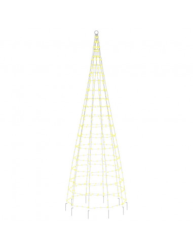 Luce Albero di Natale su Pennone 550LED Bianco Caldo 300cm
