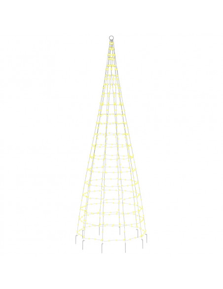 Luce Albero di Natale su Pennone 550LED Bianco Caldo 300cm