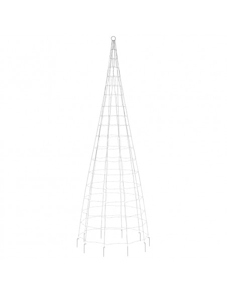 Luce Albero di Natale su Pennone 550LED Bianco Caldo 300cm