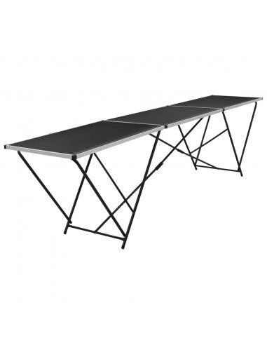 Tavolo Pieghevole per Carta da Parati MDF Alluminio 300x60x78cm