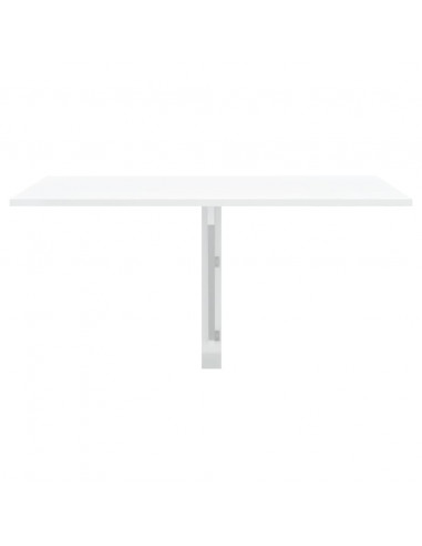 Tavolino Muro Pieghevole Bianco Lucido 100x60x56 cm Multistrato