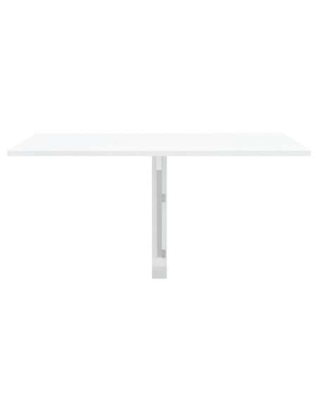 Tavolino Muro Pieghevole Bianco Lucido 100x60x56 cm Multistrato
