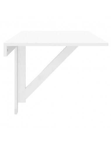 Tavolino Muro Pieghevole Bianco Lucido 100x60x56 cm Multistrato