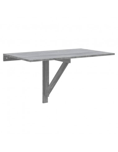 Tavolino Muro Pieghevole Grigio Sonoma 100x60x56 cm Multistrato