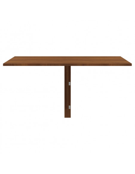 Tavolino Muro Pieghevole Rovere Marrone 100x60x56cm Multistrato