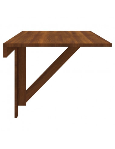 Tavolino Muro Pieghevole Rovere Marrone 100x60x56cm Multistrato
