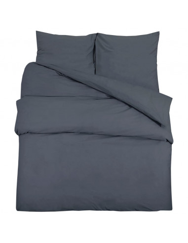 Set Copripiumino Antracite 260x220 cm in Cotone